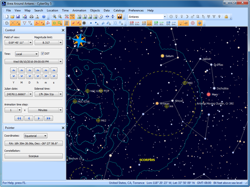 Area Around Antares